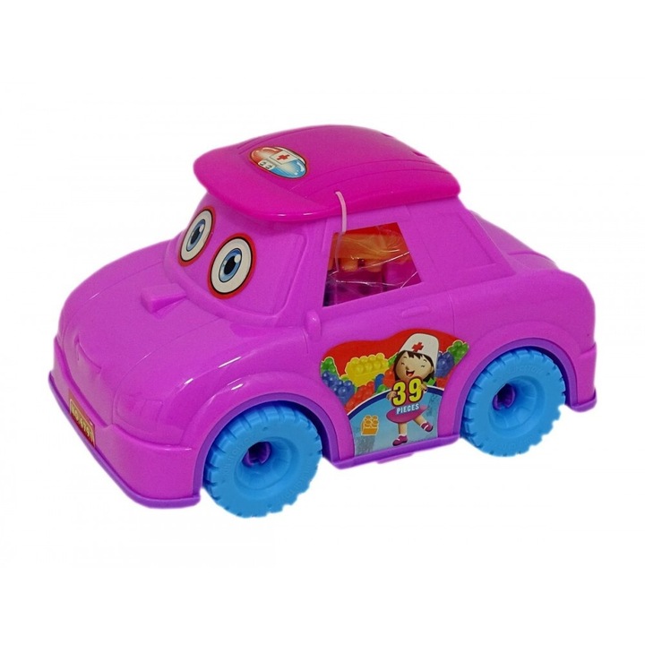 Играчка-конструктор кола, Розов
