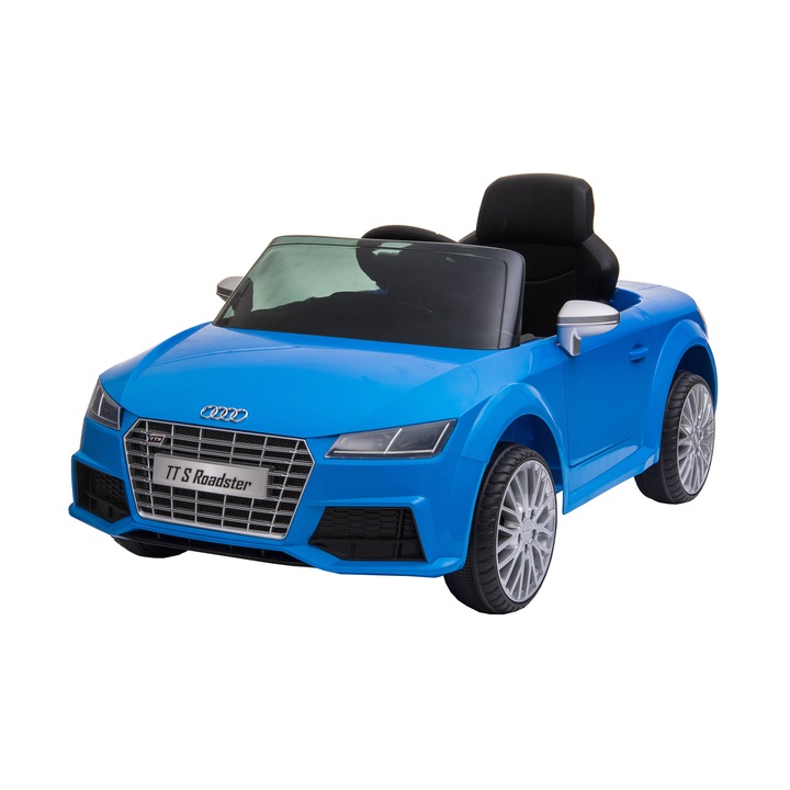 Masinuta electrica Premier Audi TTS Roadster, 12V, roti cauciuc EVA, scaun piele ecologica, albastru
