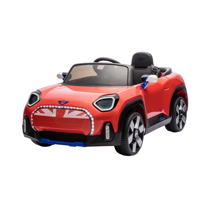 Masinuta electrica Premier Mini Concept Aceman, 12V, roti cauciuc EVA, scaun piele ecologica, rosu