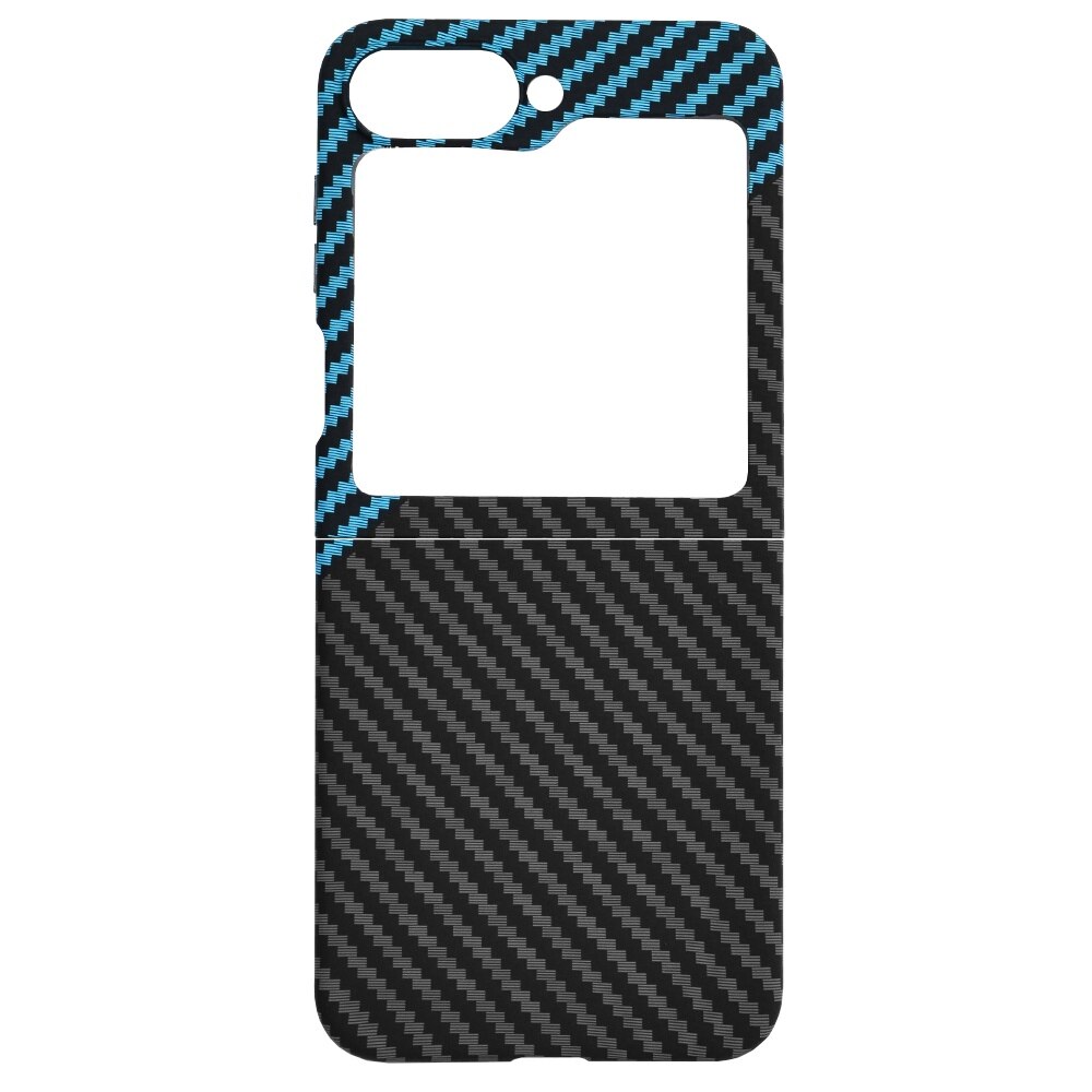 Husa pentru Samsung Galaxy Z Flip 6 Daden®, Ultra Slim, Carbonite FiberShell, Calitate Premium, Blue Pulse