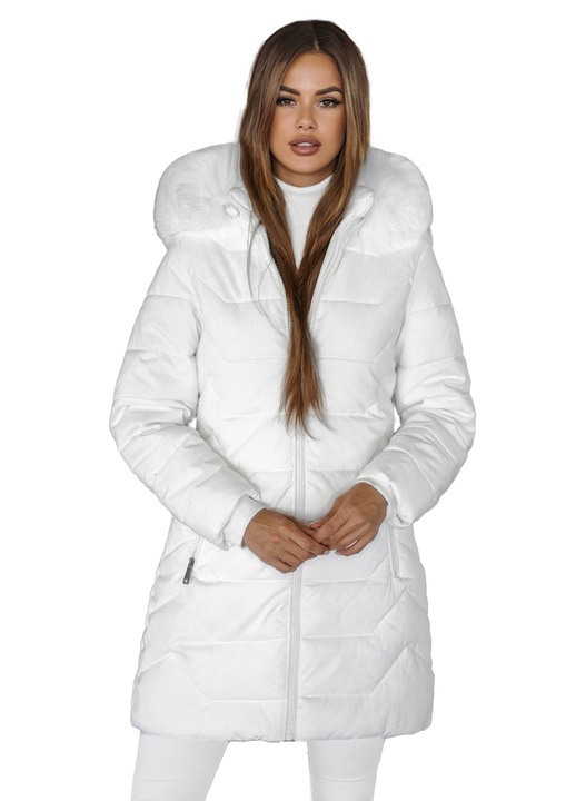 Női téli dzseki OZONEE JS/16M9121, Fehér