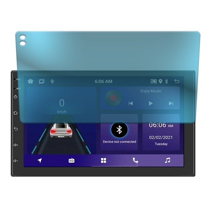 Folie Protectie Navigatie Auto din Hydrogel Regenerabil pentru EVEAN 9inch, OPTIM SOLUTION, Protectie Completa, Flexible Hydro-Crystal, Aspect Impecabil, Premium Optim Core Technology, Anti-zgarieturi, Advanced Sensitivity, Transparenta