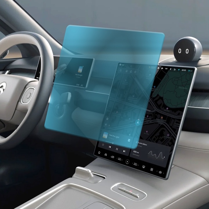 Folie Protectie Navigatie Auto din Hydrogel Regenerabil pentru Nio ES6, OPTIM SOLUTION, Protectie Completa, Flexible Hydro-Crystal, Aspect Impecabil, Premium Optim Core Technology, Anti-zgarieturi, Advanced Sensitivity, Transparenta