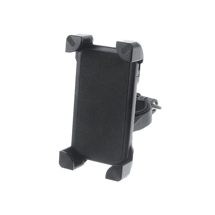 Универсална стойка за телефон или GPS за доставка/куриер, Противоударен, Щипки, Силна фиксация, Въртящ се на 360 градуса, Против надраскване, Черен