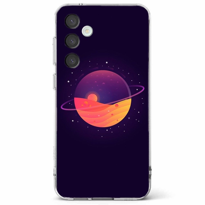 Husa telefon compatibila cu Samsung Galaxy A55 5G, Viceversa, model Abstract Saturn plannet, Silicon, TPU
