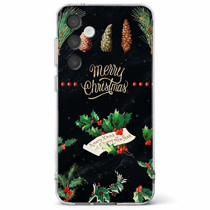 Samsung Galaxy A55 5G kompatibilis, Viceversa, Kellemes karácsonyi ünnepeket és boldog új évet kívánó telefontok, szilikon, TPU