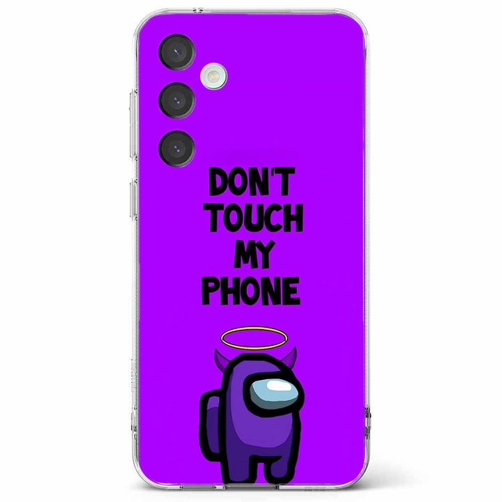 Husa telefon compatibila cu Samsung Galaxy A55 5G, Viceversa, model Among us dont touch my phone, Silicon, TPU