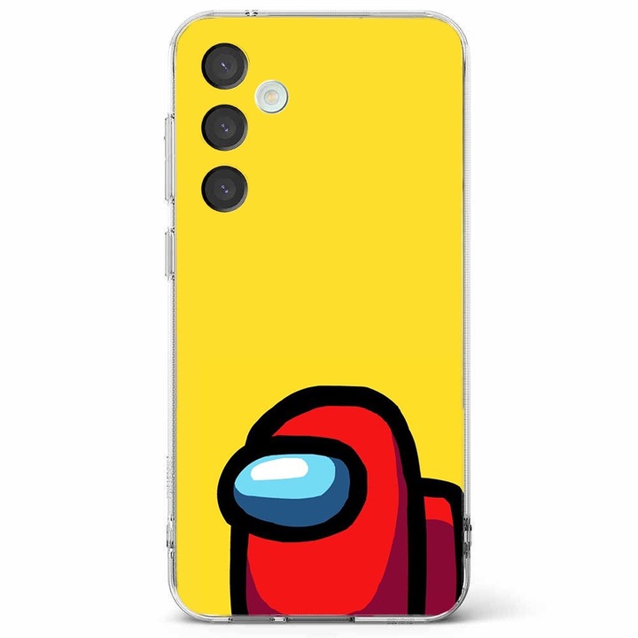 Husa telefon compatibila cu Samsung Galaxy A55 5G, Viceversa, model Among us Red Impostor, Silicon, TPU