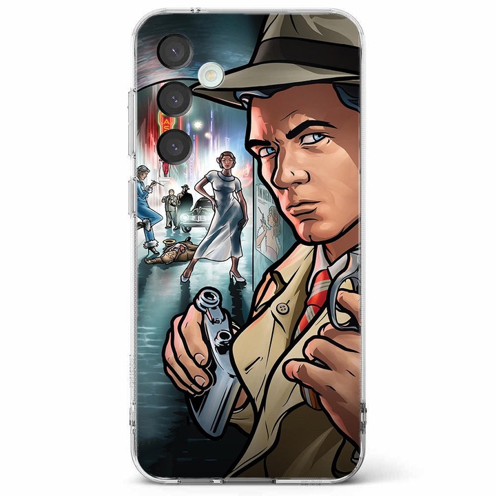 Husa telefon compatibila cu Samsung Galaxy A55 5G, Viceversa, model Archer detective, Silicon, TPU