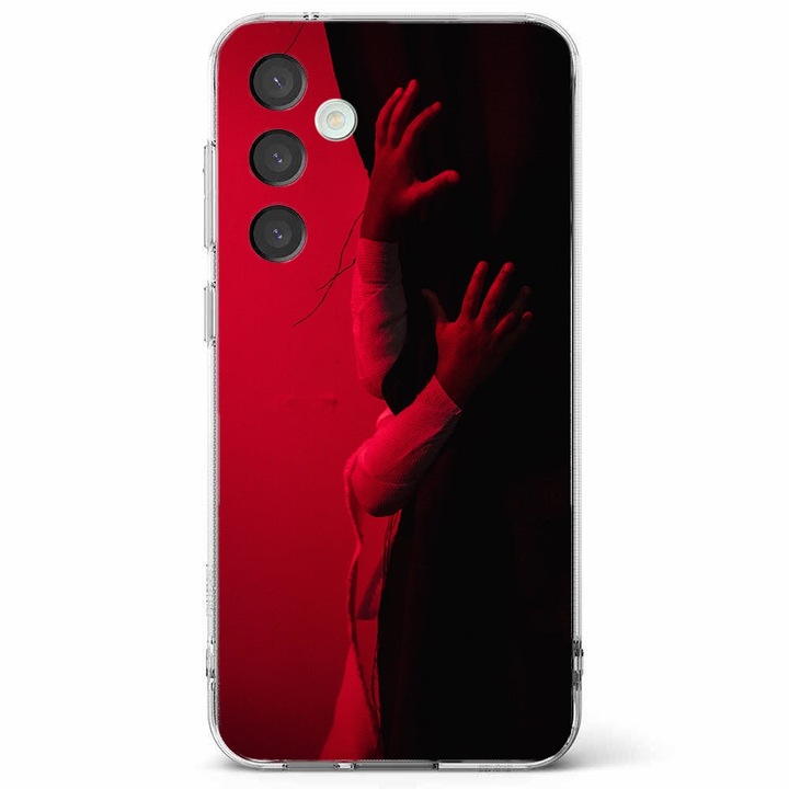 Husa telefon compatibila cu Samsung Galaxy A55 5G, Viceversa, model Black and red vibes, Silicon, TPU