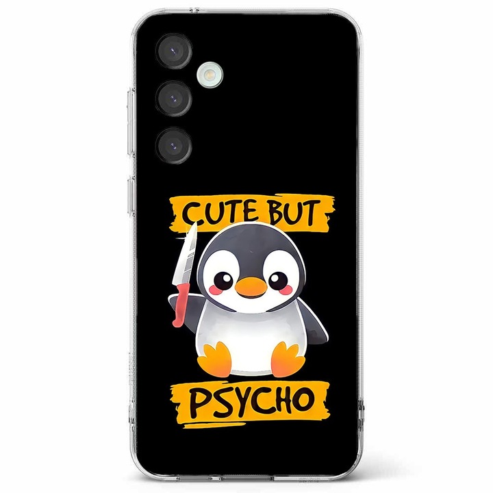 Husa telefon compatibila cu Samsung Galaxy A55 5G, Viceversa, model Cute but psycho, Silicon, TPU