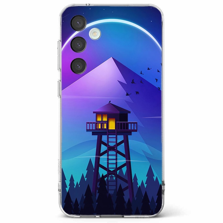 Husa telefon compatibila cu Samsung Galaxy A55 5G, Viceversa, model Firewatch Minimalist, Silicon, TPU