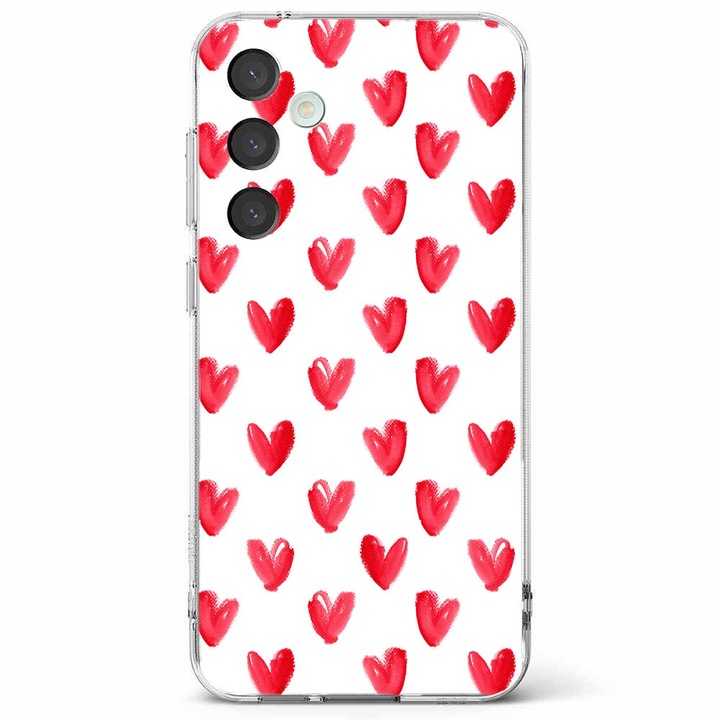 Husa telefon compatibila cu Samsung Galaxy A55 5G, Viceversa, model Flying hearts, Silicon, TPU