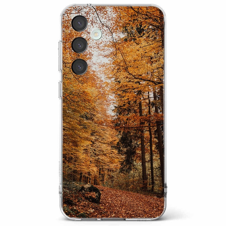 Husa telefon compatibila cu Samsung Galaxy A55 5G, Viceversa, model Forest in automn, Silicon, TPU