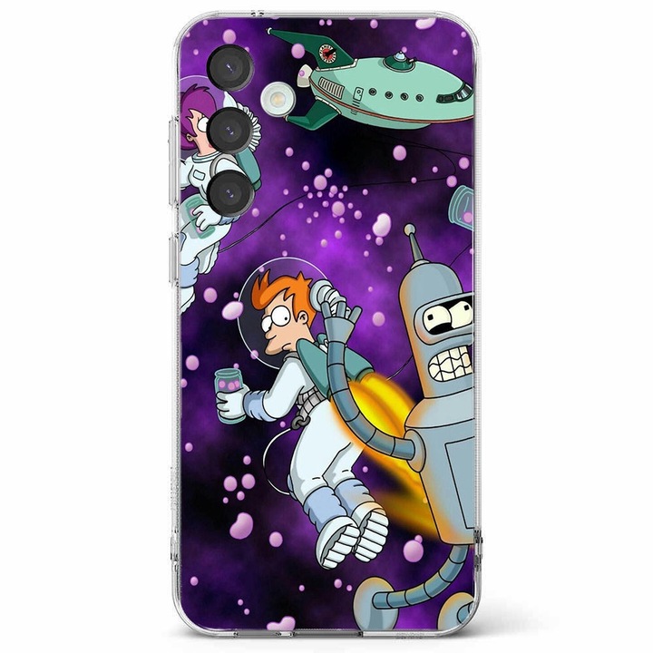 Husa telefon compatibila cu Samsung Galaxy A55 5G, Viceversa, model Futurama space scape, Silicon, TPU