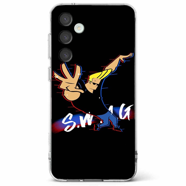 Husa telefon compatibila cu Samsung Galaxy A55 5G, Viceversa, model Glitched Johnny Bravo, Silicon, TPU