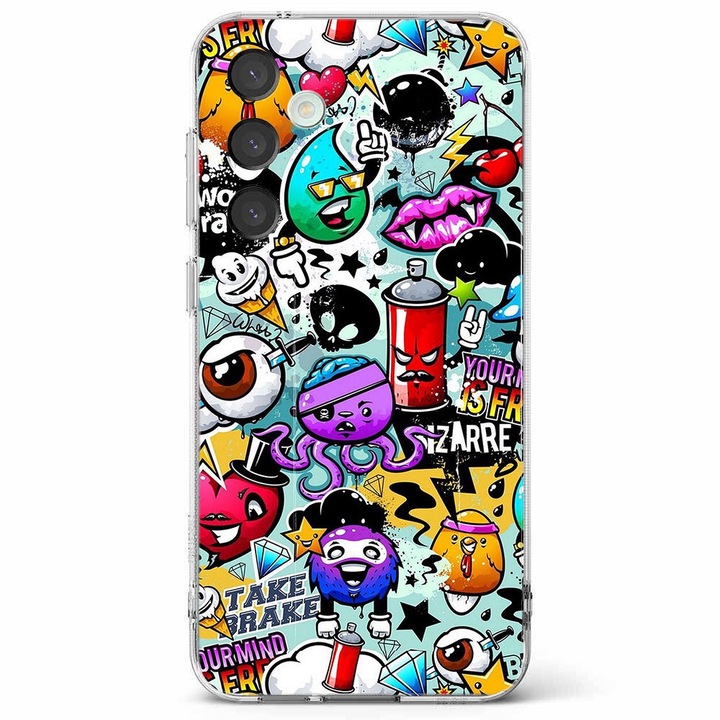 Husa telefon compatibila cu Samsung Galaxy A55 5G, Viceversa, model Graffity, Silicon, TPU