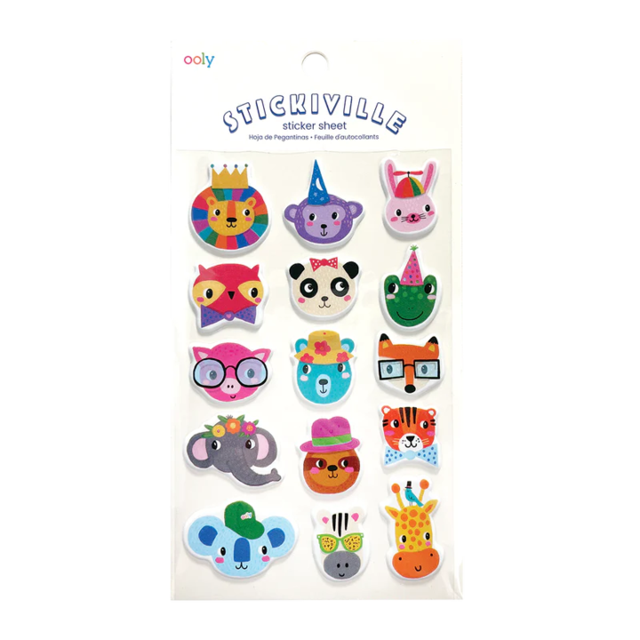 Abtibilduri pufoase Stickiville Party Animals