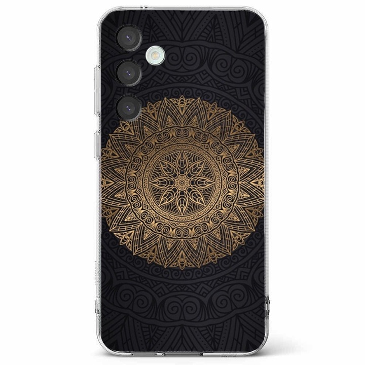 Husa telefon compatibila cu Samsung Galaxy A55 5G, Viceversa, model Gold Mandala, Silicon, TPU