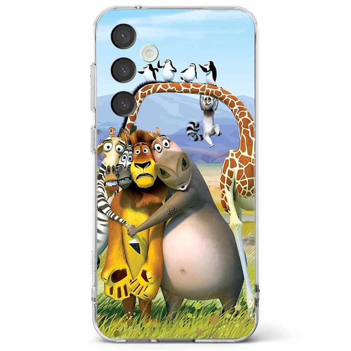 Husa telefon compatibila cu Samsung Galaxy A55 5G, Viceversa, model Madagastar in the wild, Silicon, TPU