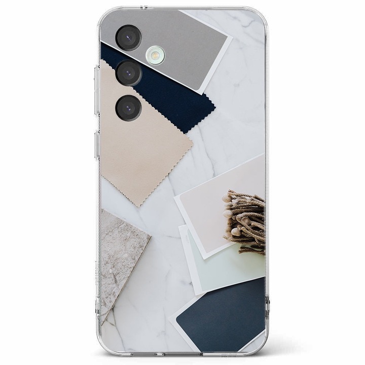 Husa telefon compatibila cu Samsung Galaxy A55 5G, Viceversa, model Material design, Silicon, TPU