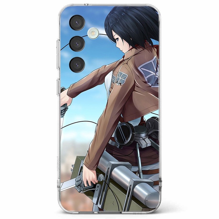 Калъф за телефон, съвместим с Samsung Galaxy A55 5G, Viceversa, Mikasa Attack on titanium model, Silicon, TPU