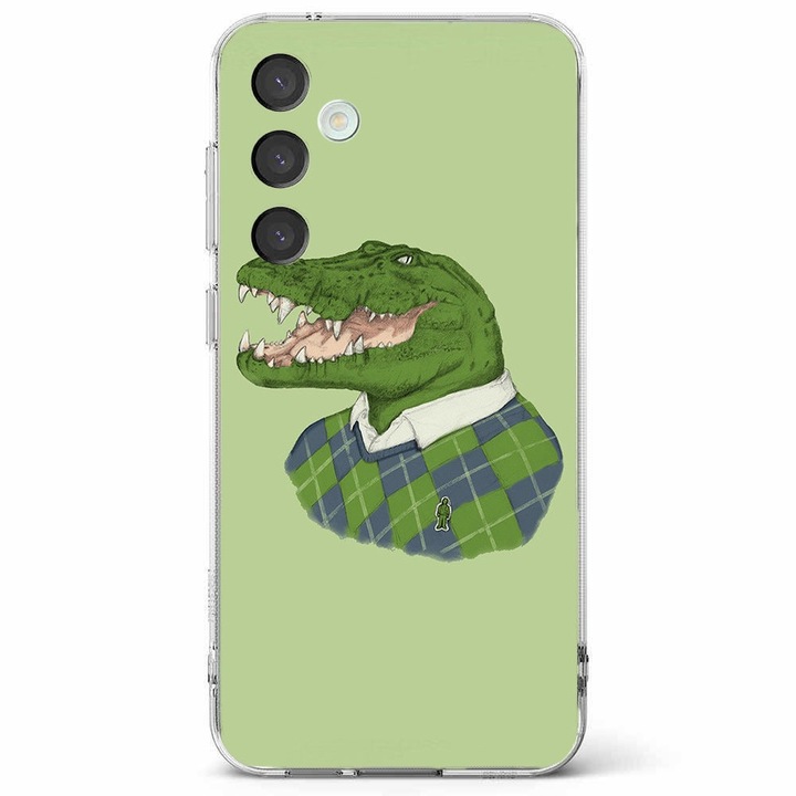 Husa telefon compatibila cu Samsung Galaxy A55 5G, Viceversa, model Mr Crocodile, Silicon, TPU