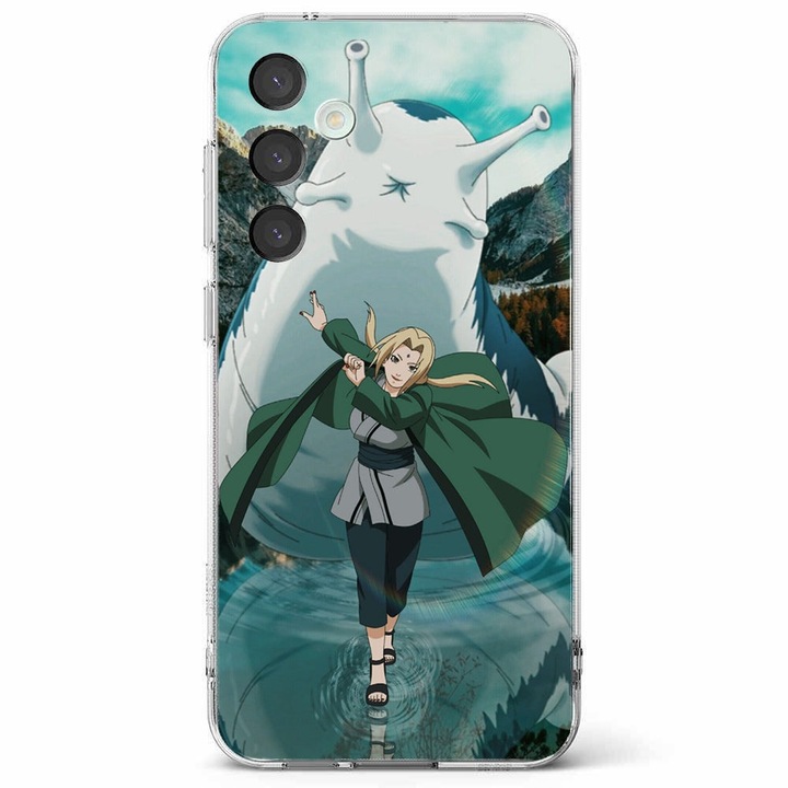 Калъф за телефон, съвместим с модел Samsung Galaxy S24 Ultra, Viceversa, Tsunade Senju и Katsuyu Naruto, силикон, TPU