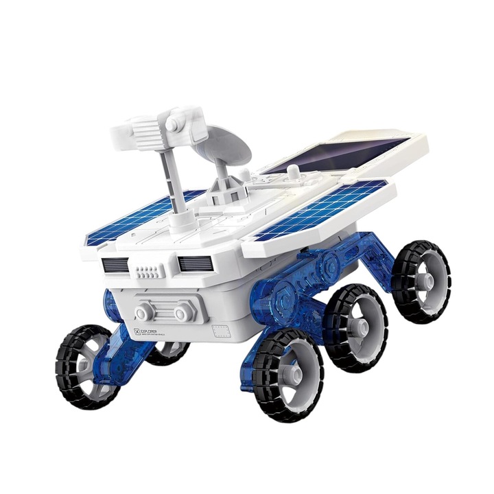Jucarie educationala de construit solara si cu baterii, 6 roti 21x14x12cm 6ani+