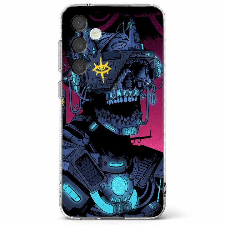 Husa telefon compatibila cu Samsung Galaxy A55 5G, Viceversa, model Cyberpunk Skull, Silicon, TPU