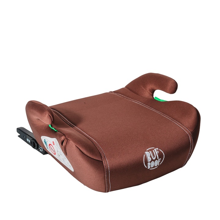 Столче за кола с Isofix BUF BOOF iSize Hero, одобрено R129, 125-150 см или 22-36 кг, кафяво
