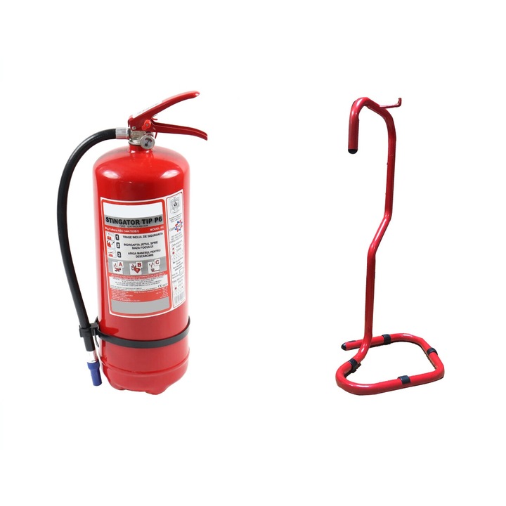 Pachet Stingator P6 + Suport pardoseala stingator