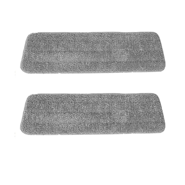 Set 2 rezerve mop PAA-home®, culoare gri, pentru mopul multifunctional cu capul plat dimensiunea de 41 x13 cm