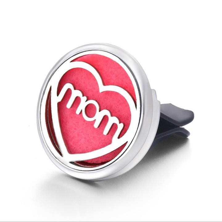 Aromaterápiás diffúzor autóba, szellőző klip, átmérő 30mm, véletlenszerű betéttel