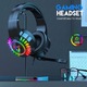 Casti Gaming Surround Virtual 7.1, Microfon Detasabil, Iluminare RGB, Negru