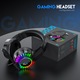 Casti Gaming Surround Virtual 7.1, Microfon Detasabil, Iluminare RGB, Negru