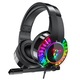 Casti Gaming Surround Virtual 7.1, Microfon Detasabil, Iluminare RGB, Negru