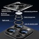 Folie protectie lentila camera MDUG, compatibil iPhone 16 Pro/16 Pro Max, sticla temperata 9H, transparent cu contur negru