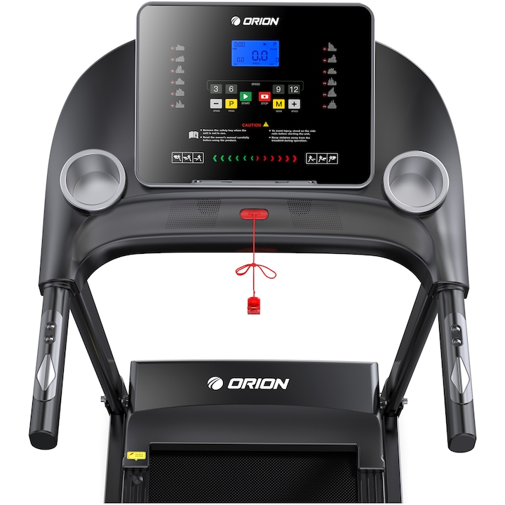 Banda de alergat electrica Orion Blaze 300, motor 2 CP, viteza 1-12 km/h, Bluetooth+App (Fitshow / Kinomap / Ziwft), inclinare manuala, greutate maxima suportata 120 kg