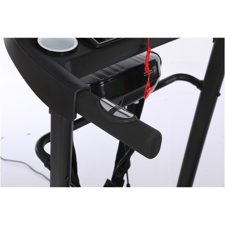 Banda de alergat electrica cu aparat masaj Orion Pulse L300 cu aparat vibromasaj electric, motor 1.5 CP, viteza 1-12.8 km/h, Bluetooth+App (Fitshow / Kinomap / Ziwft), senzori puls, inclinare electrica, greutate maxima suportata 100 kg
