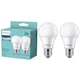 Pachet 2 becuri LED Philips A67, E27, 13W (100W), 1521 lm, lumina neutra (4000K), Clasa energetica E