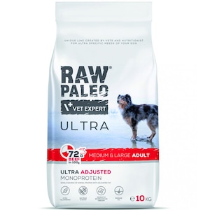 Hrana uscata pentru caini, Adult, Raw Paleo Ultra, Medium&Large, Vita, 10kg