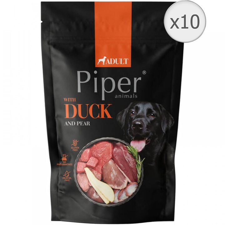 Pepper Adult nedves kutyatáp, Kacsa és Körte, 10x500g