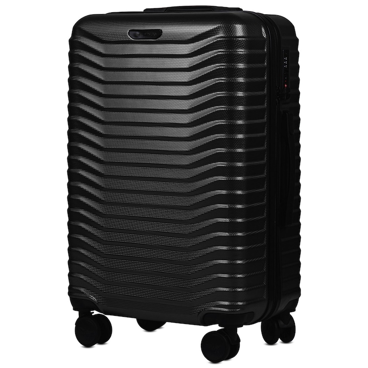 Wings PC140 közepes kocsi, polikarbonát, TSA kód, 65,5 cm, fekete