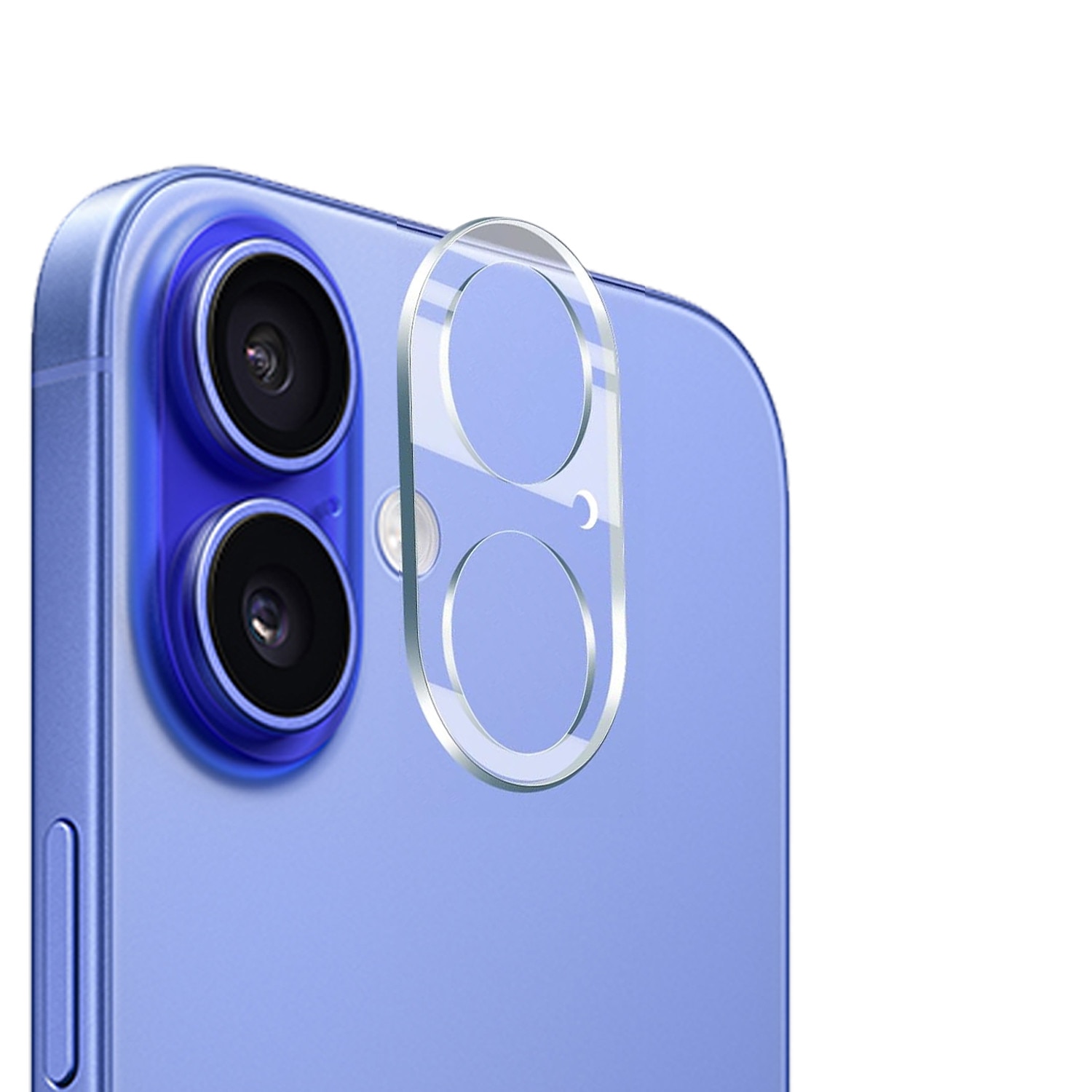 Folie protectie camera foto MDUG, compatibila iPhone 16/iPhone 16 Plus, sticla temperata 9H, rezistenta la zgarieturi, Transparent