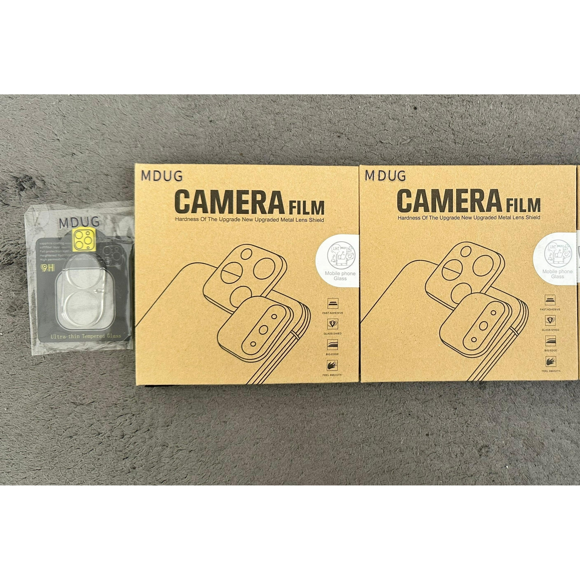 Folie protectie camera foto MDUG, compatibila iPhone 16/iPhone 16 Plus, sticla temperata 9H, rezistenta la zgarieturi, Transparent