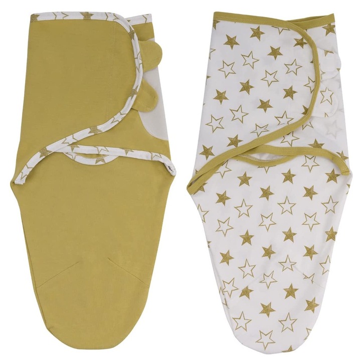 Set 2 saci de dormit bebelusi QttvbTna, bumbac, multicolor, 77x60x20cm