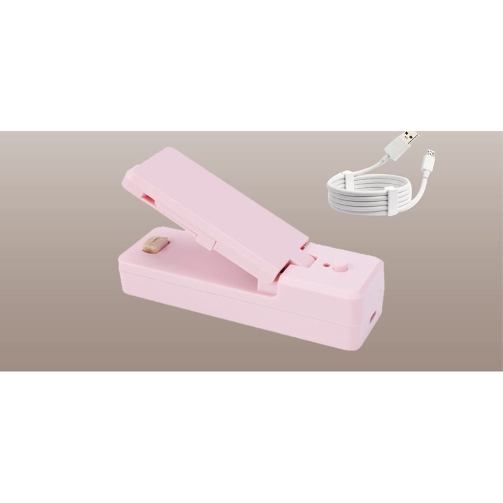 Mini aparat de sigilat pungi cu sigiliu etans automat pentru pastrare si depozitare, reincarcabila ideala pentru aplicatii diverse Enforose