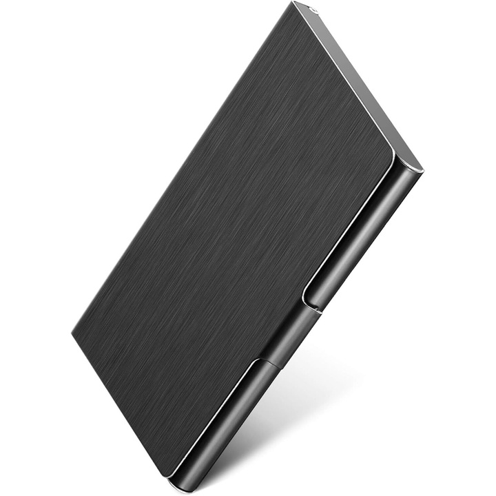 Suport documente pentru 10-20 carti de vizita, Metal, Negru