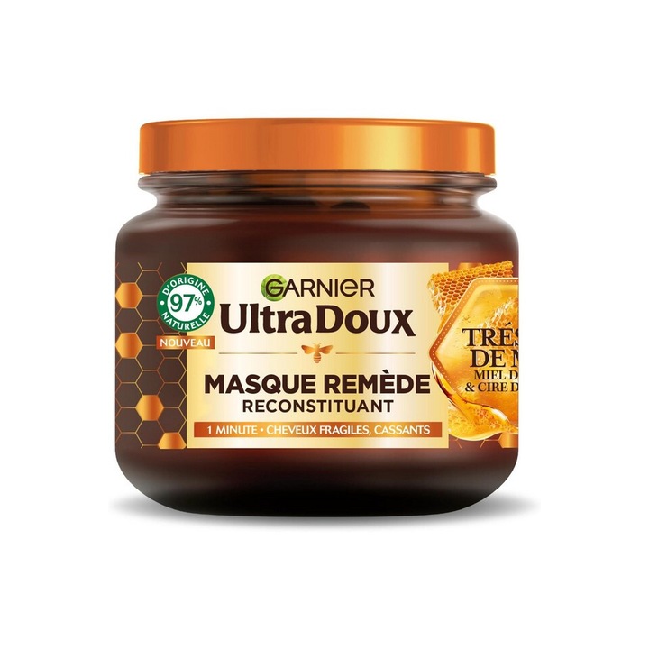 Regeneráló hajmaszk kifejezetten törékeny és törékeny hajra, méhpempővel és Ultra Doux mézzel, 340 ml, GARNIER